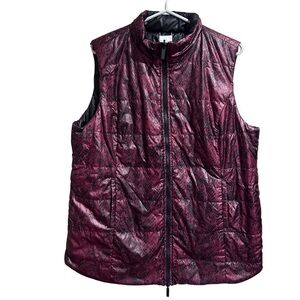 Chicos zenergy women’s size 3/US 16/18 puffer down reversible vest jacket, NWT!